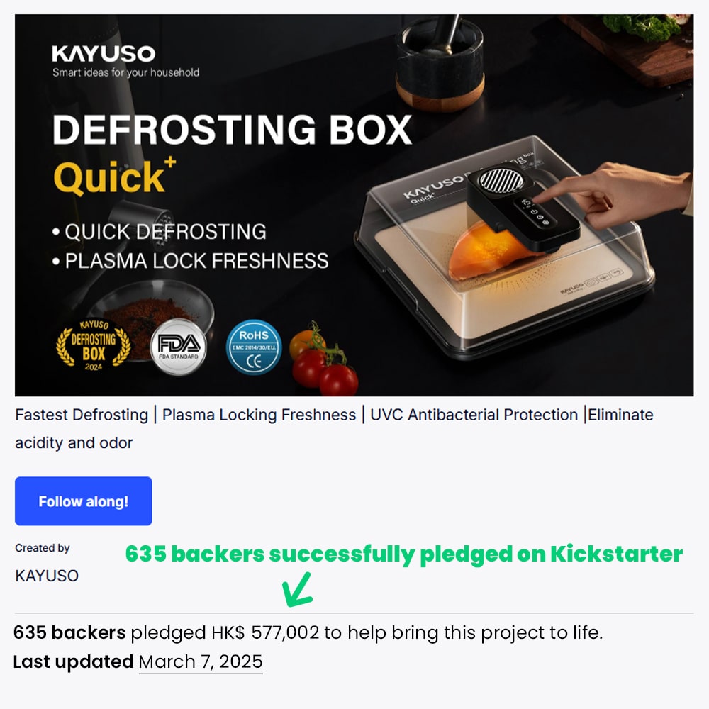 KAYUSO Quick Defrosting Box